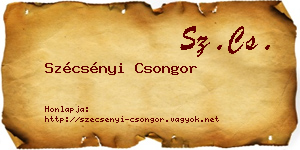 Szécsényi Csongor névjegykártya